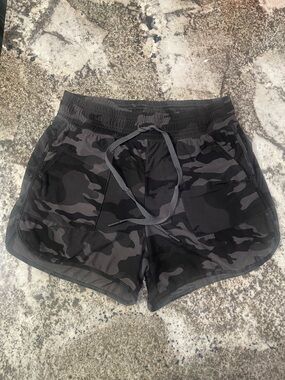 Athletic Works Black & Gray Camo Athletic Shorts